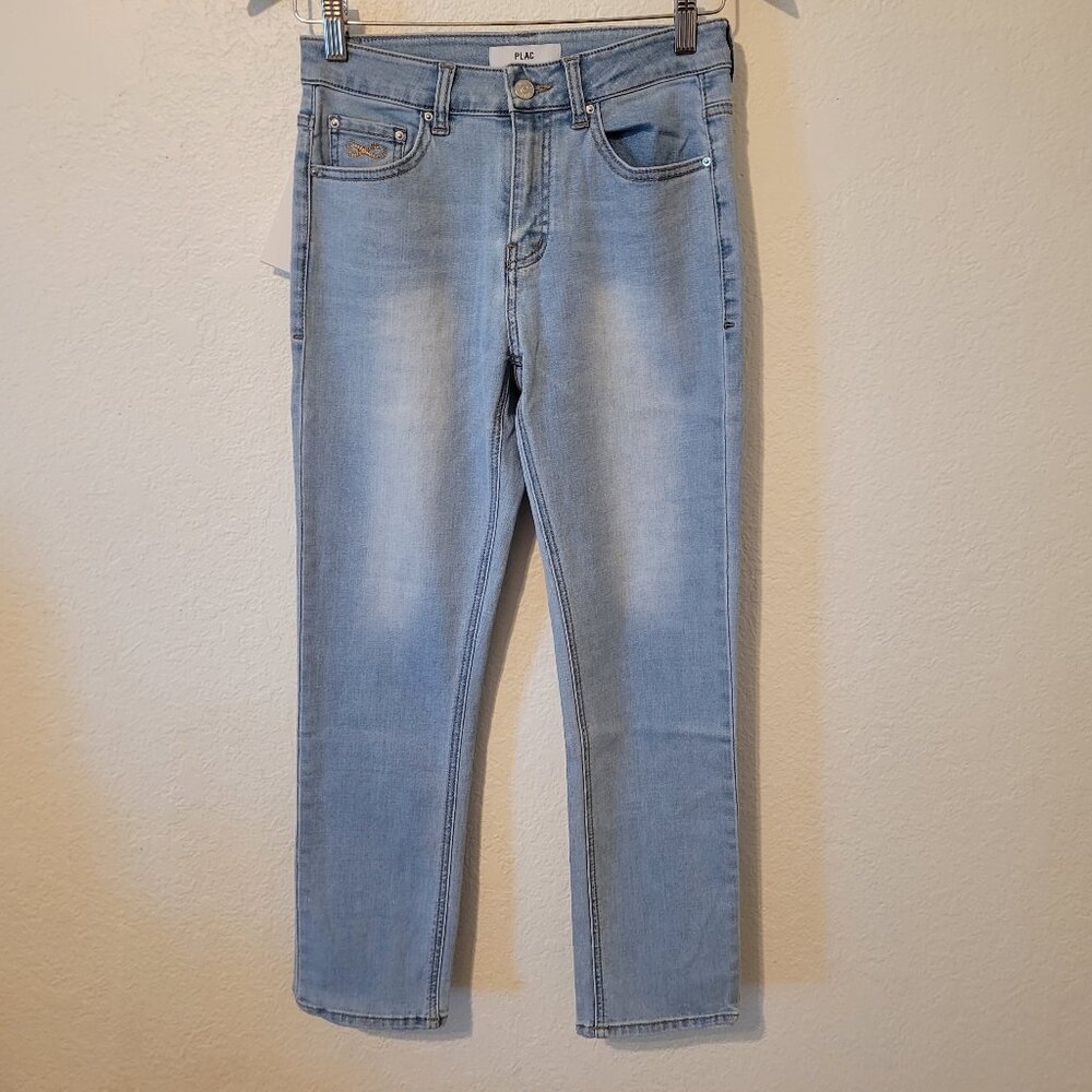 PLAC Hart PO1 Light Washed Slim Straight Blue Jeans New with Tags